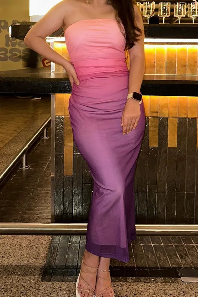 Purple Ombre Bodycon Dress