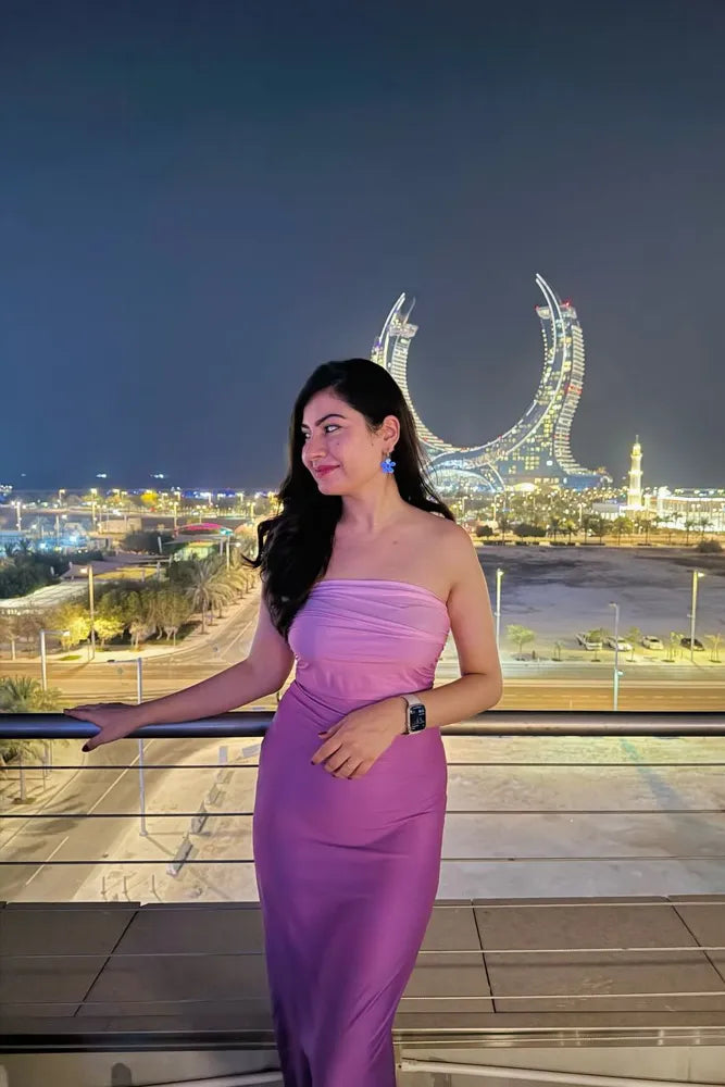 Violet Ombre Tube Maxi Dress