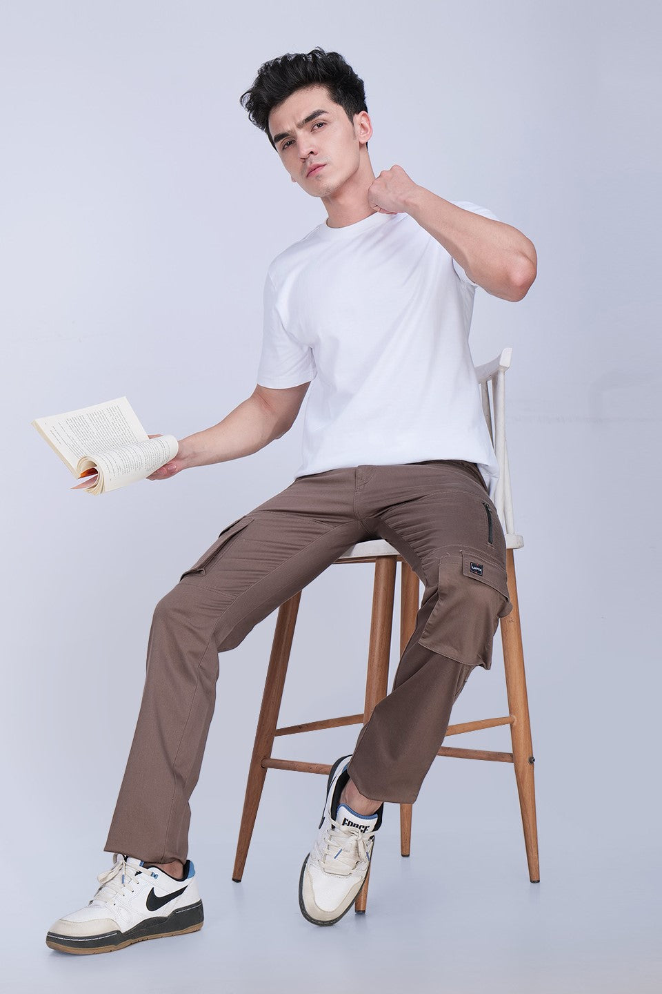 Regular Fit Brown Cargo Pant