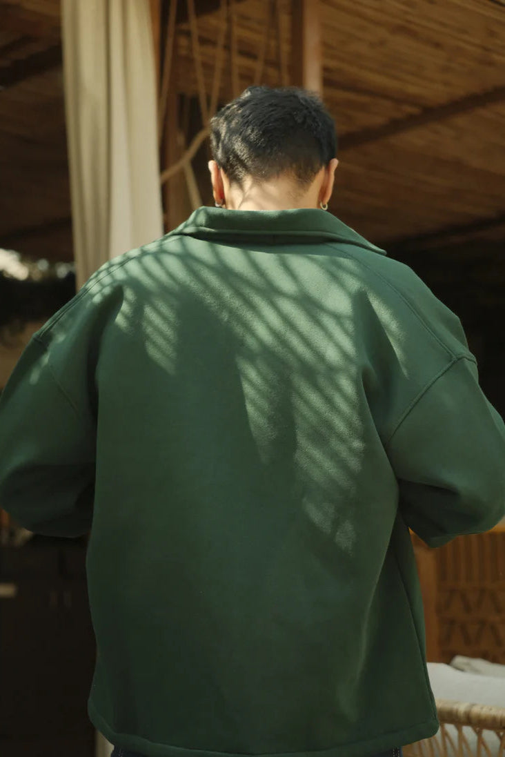 Spring Shacket - Jungle Green