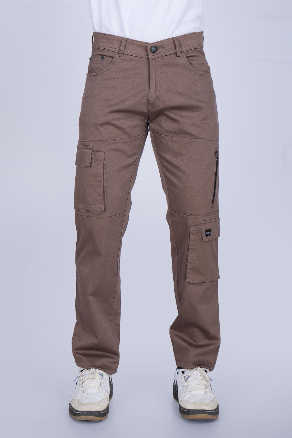 Regular Fit Brown Cargo Pant