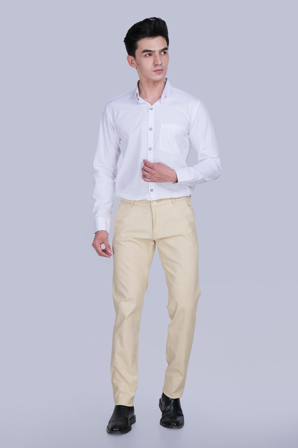 Cream Linen Trouser