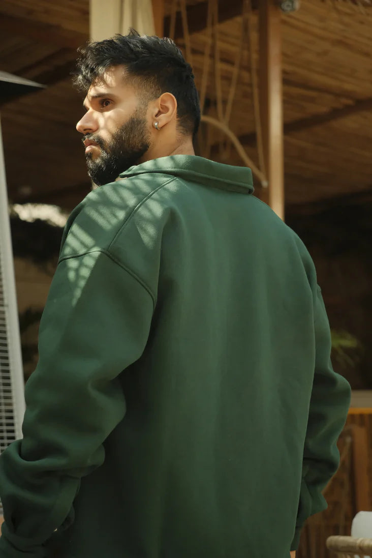 Spring Shacket - Jungle Green