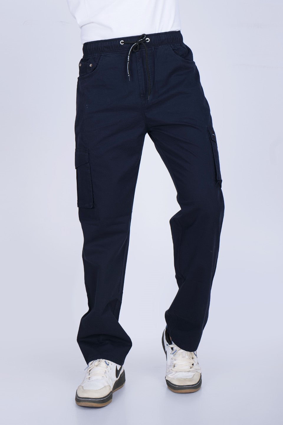 Blue Relaxed Fit Cargo Pants