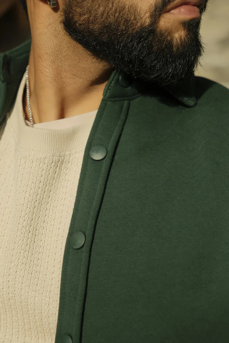 Spring Shacket - Jungle Green