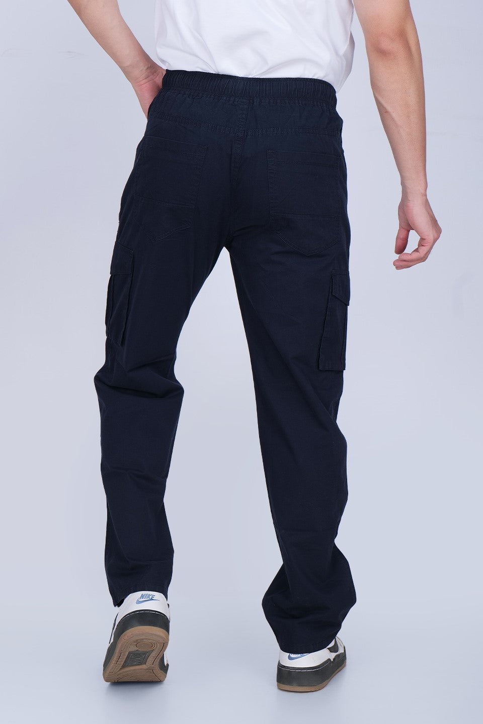Blue Relaxed Fit Cargo Pants