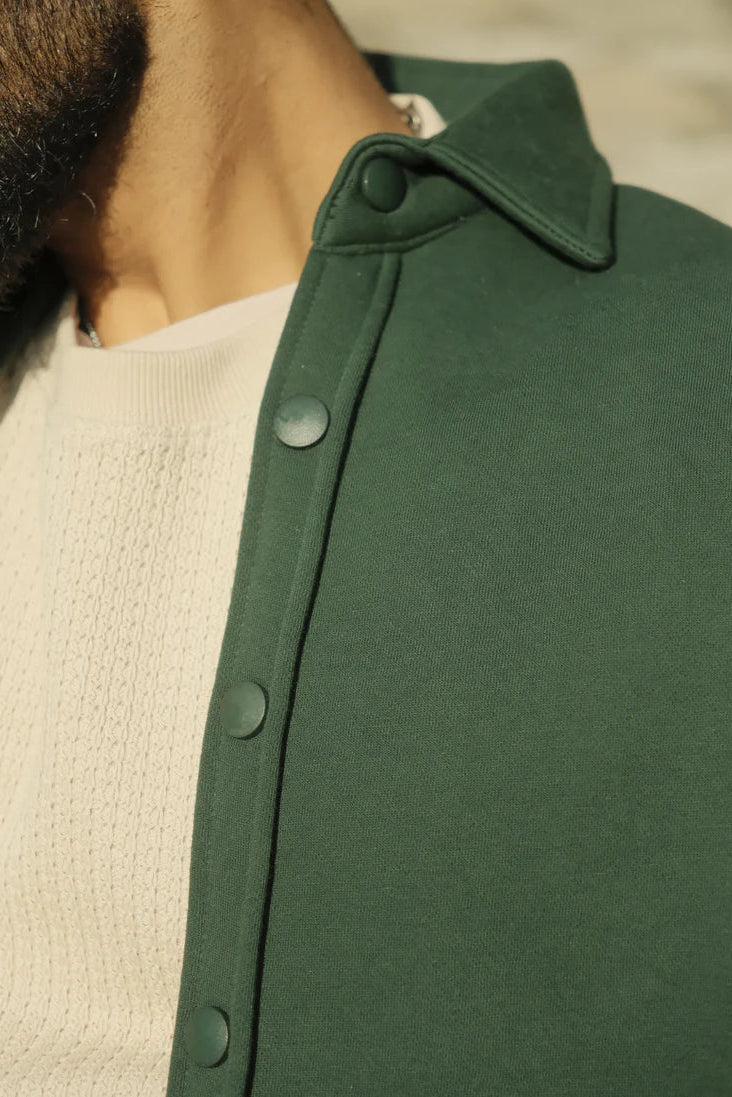 Spring Shacket - Jungle Green