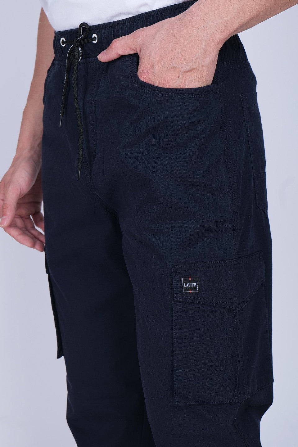 Blue Relaxed Fit Cargo Pants