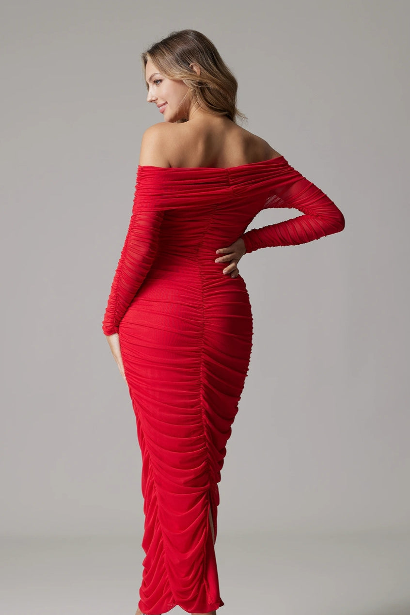 Gathered Cocktail Dress