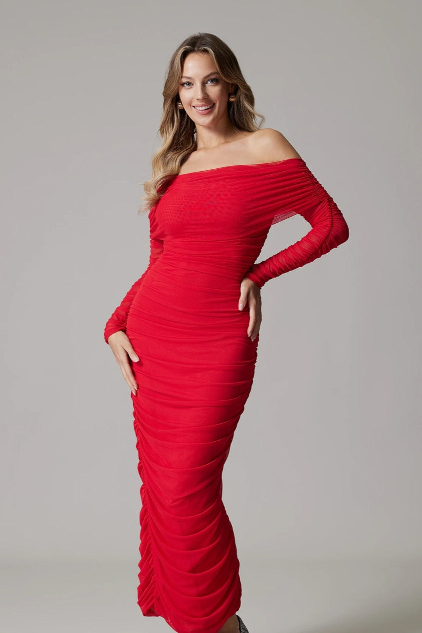 Gathered Cocktail Dress
