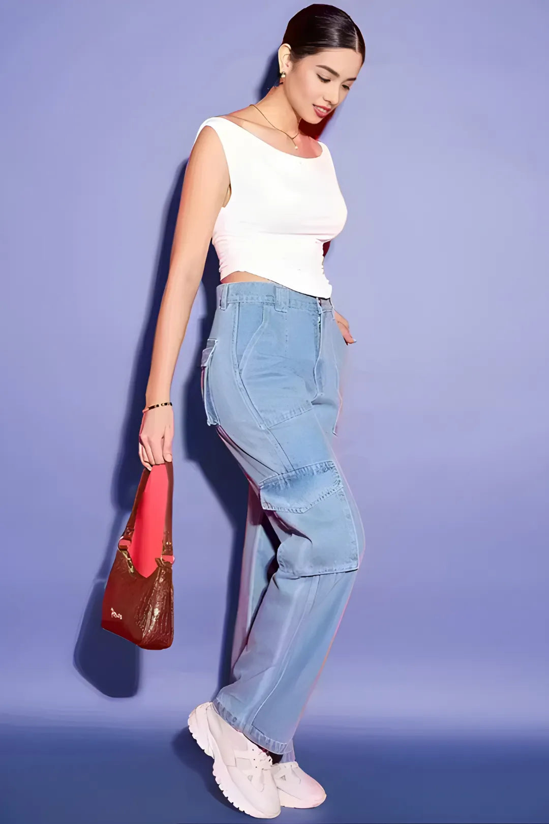 Ruched Cowl Neck Crop Top