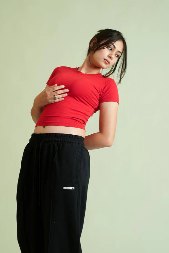 Red - Basic IT Girl Baby Tee For Women
