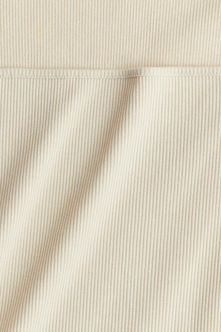 Square-neck ribbed top