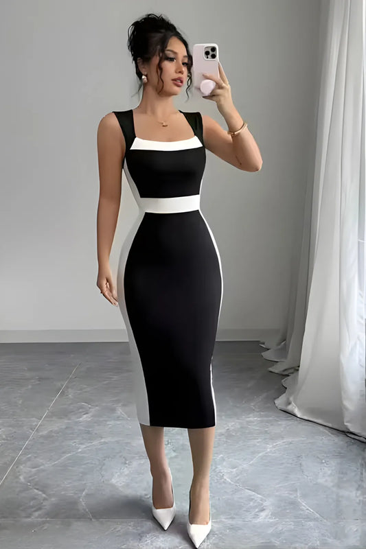The Contrast Hourglass Dress