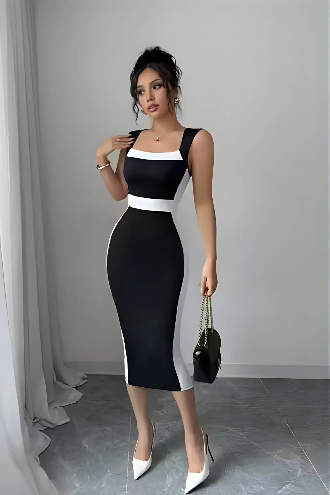 The Contrast Hourglass Dress