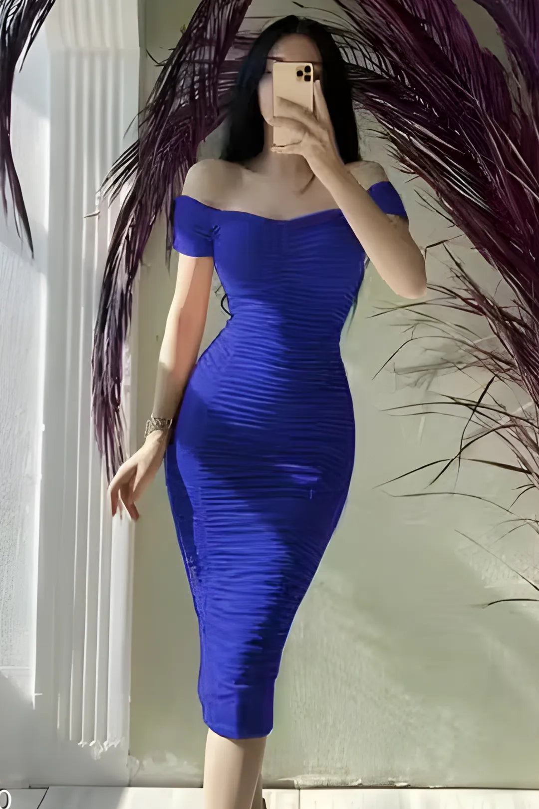 The Sapphire Ruched Dress