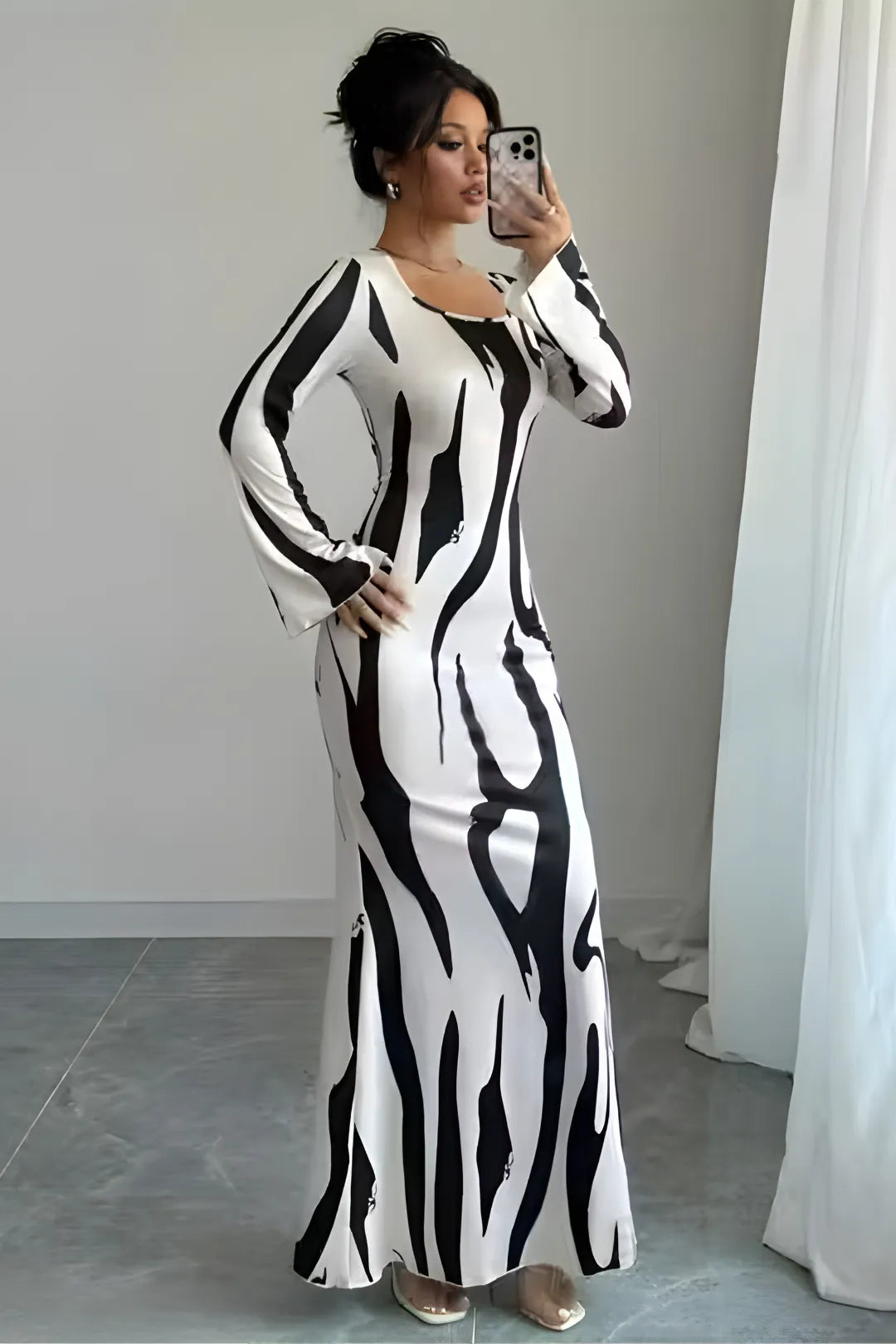 The Monochrome Motion Dress