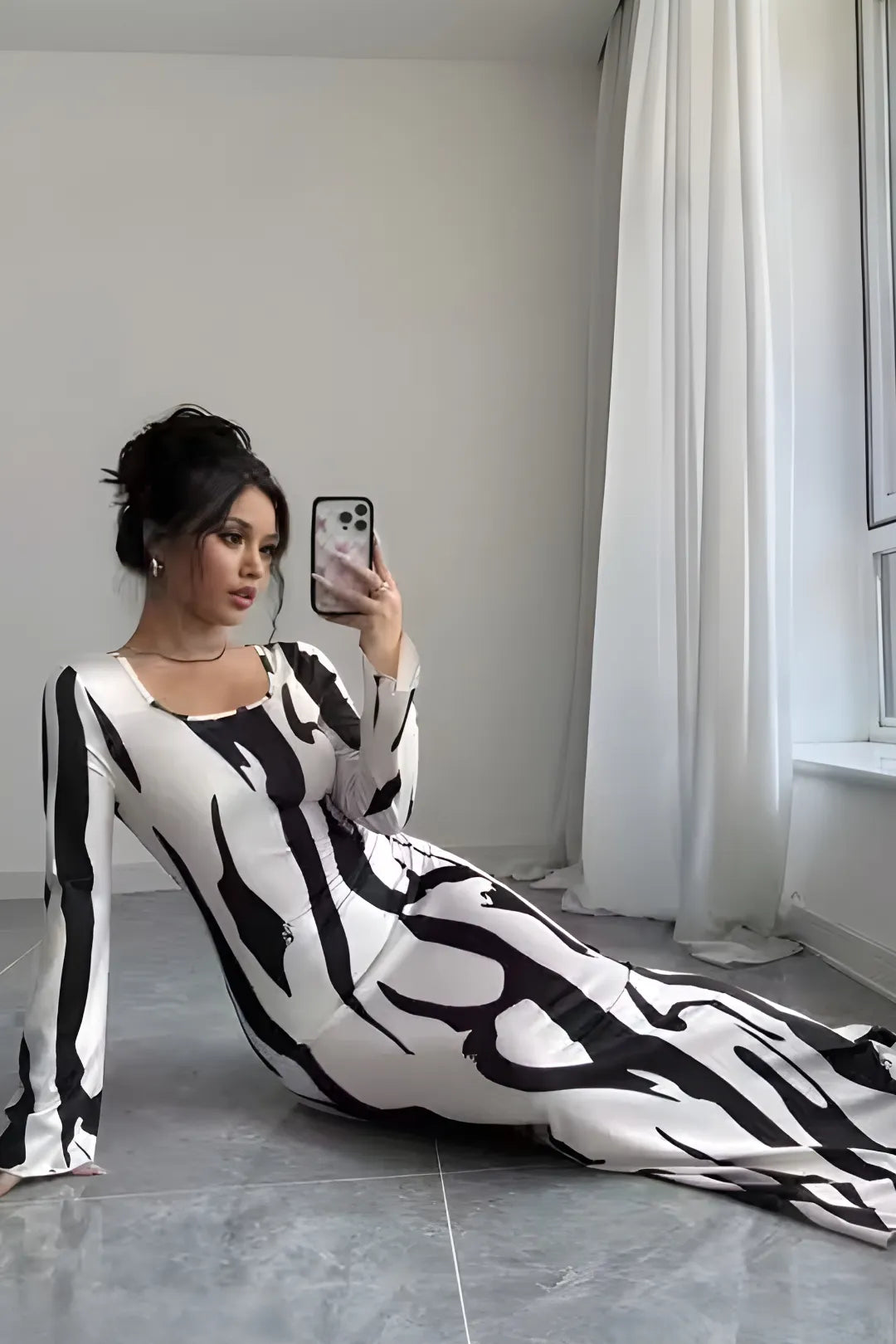 The Monochrome Motion Dress