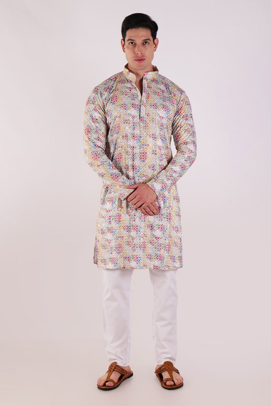 Royal Resham Heavy Work Kurta & Pajama Set