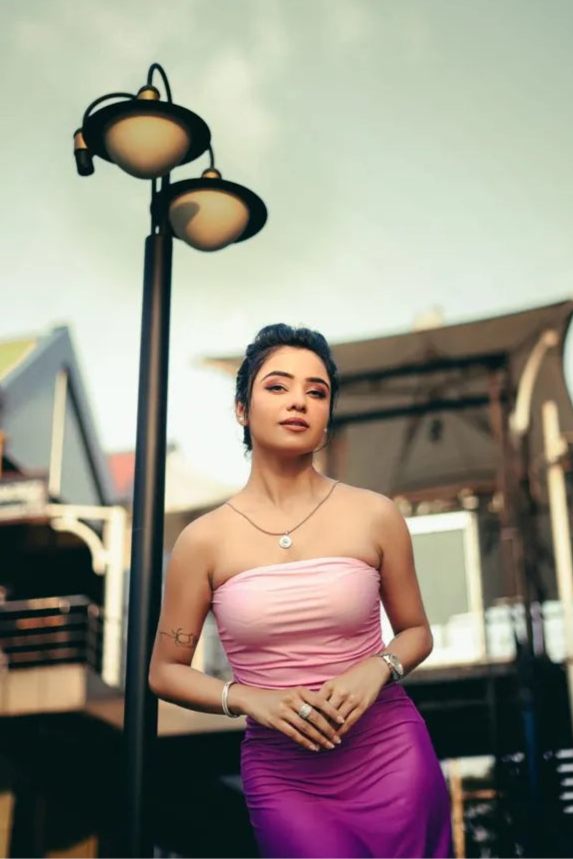 Violet Ombre Tube Maxi Dress
