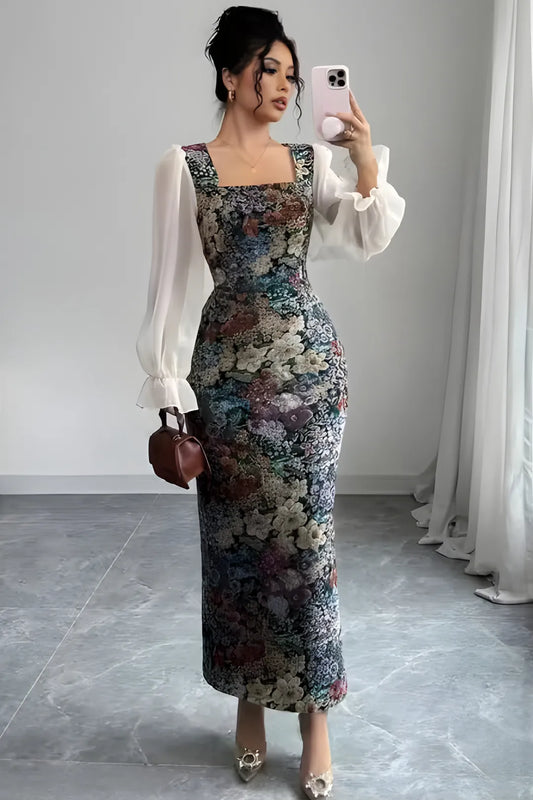Patchwork Pencil Dress