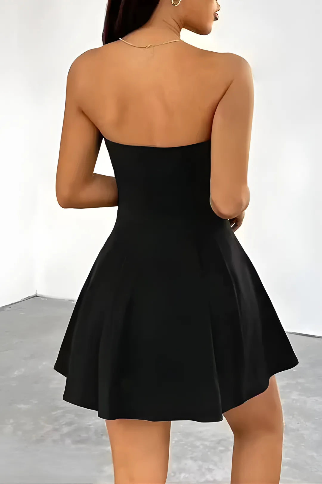Classic Black Mini Strapless Dress