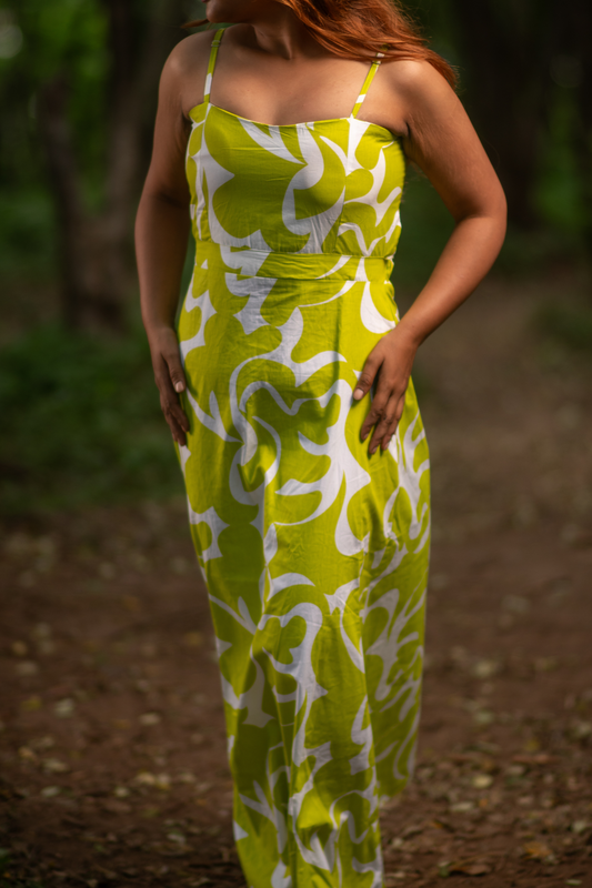 Bow Tie Knot Open Back Light Green Maxi Dress