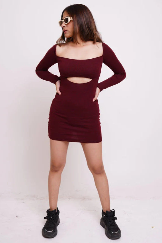 Wine - Anna Dress For Women
